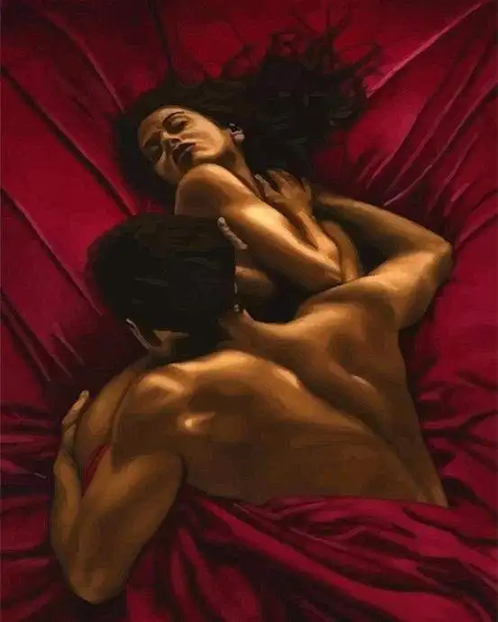 Wall home decor for adults living sexual desire couple abstract print paint Wall Art Canvas Painting