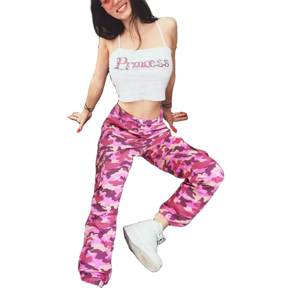 SKYKINGDOM gz longchan in-stock woman jean pant 2021 womens jogging jeans pockets women camouflage jeans