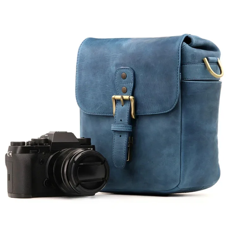 
High Quality Leather Camera Sling Bag Portable Waterproof Camera Bag Messenger Bag 
