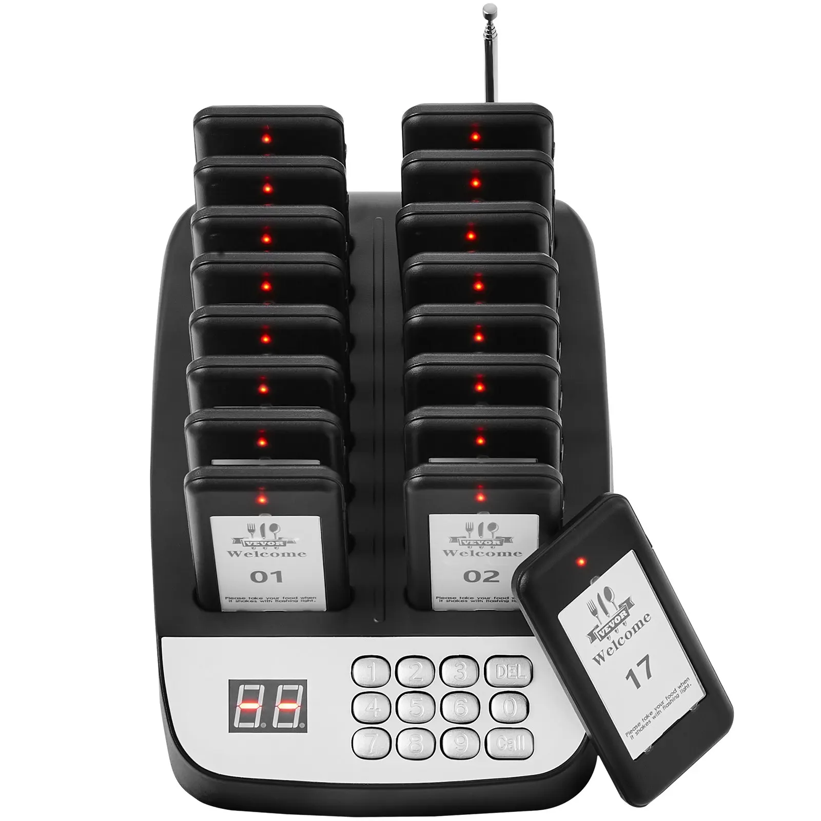 8/12/16 Buzzer Restaurant Pager System pager calling system Wireless Calling System with LCD Screen Waterproof Queue Waiting