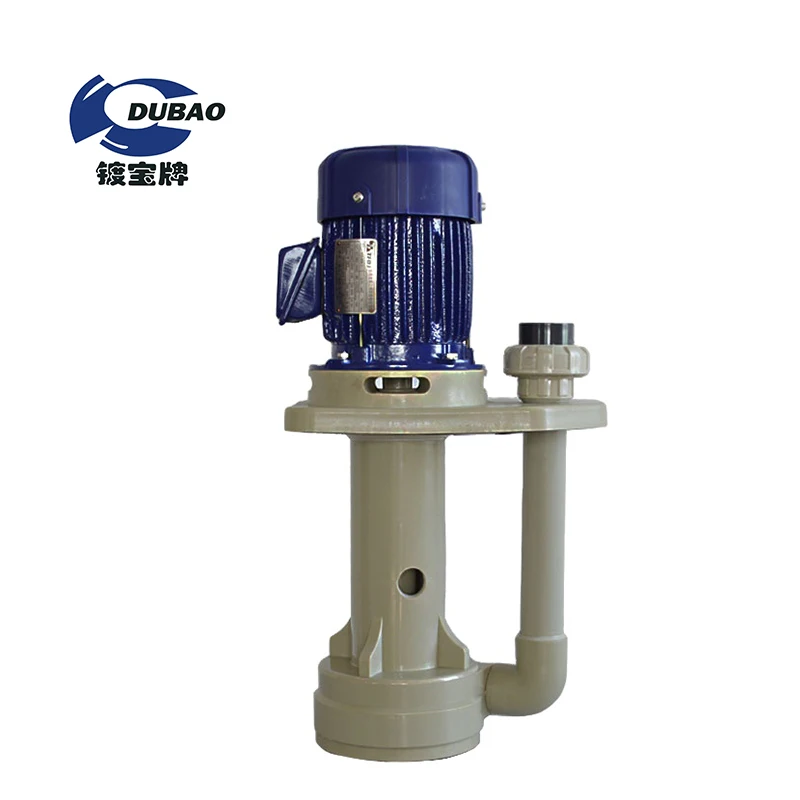 1.5kw Large Plastic PP Vertical Mud Centrifugal Water Pump For 30m3/h Flow