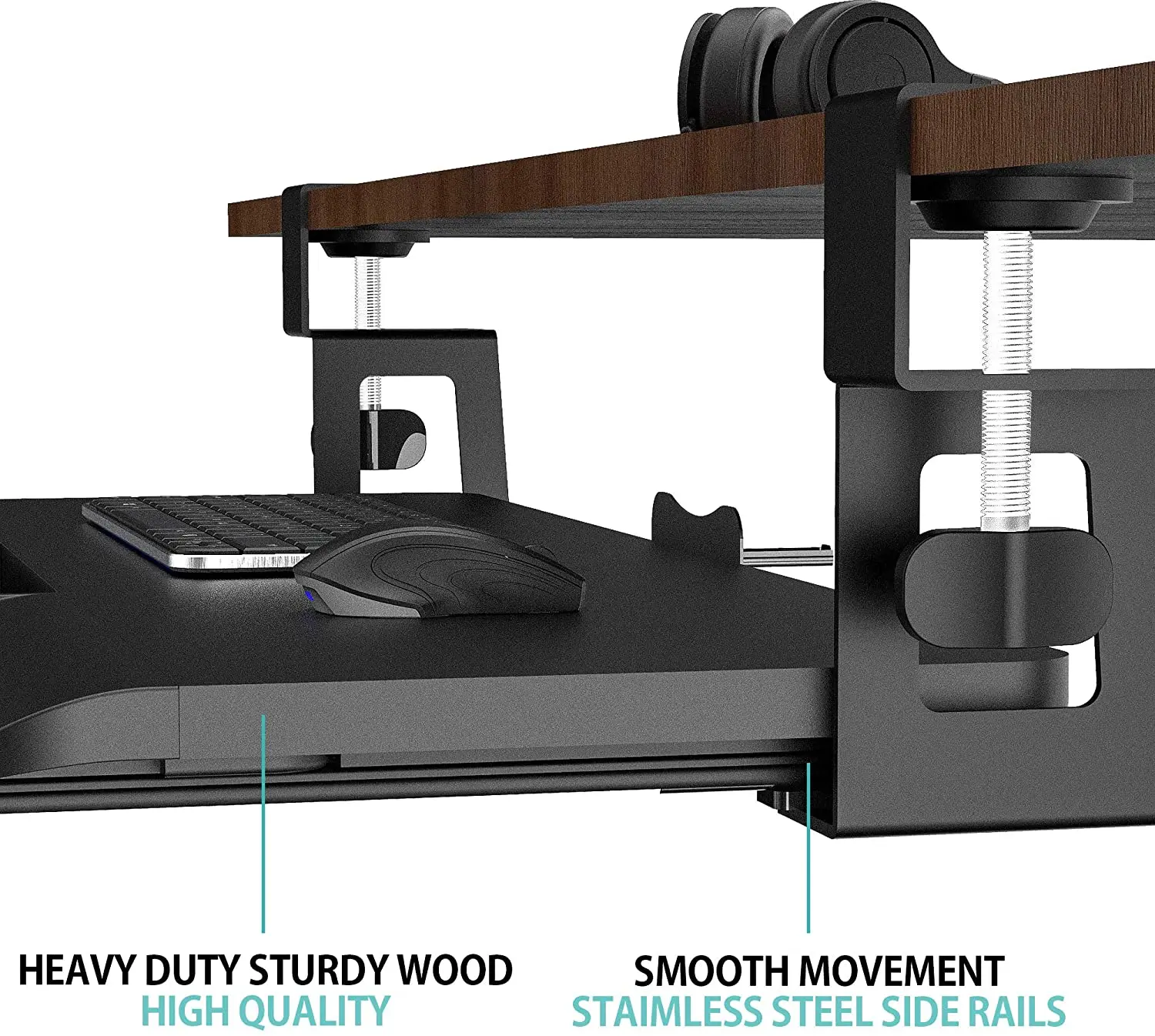 Modern Keyboard Tray Clamp-on computer Keyboard Tray under table Desk Accessories