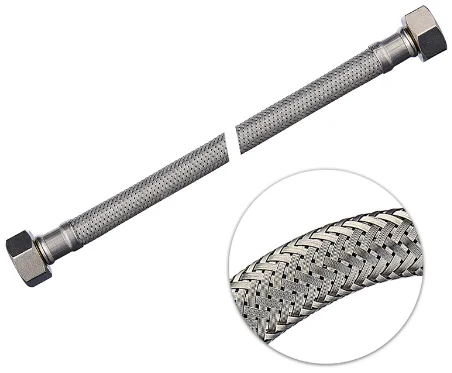 4 inch 6 inch 8 inch  flexible hose braided hoses for basin zinc or brass nut ,China mainland, ISO9001 APPROVED