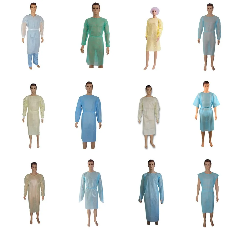 Disposable Pink Coated Gowns for Isolation Medical Protective Clothes