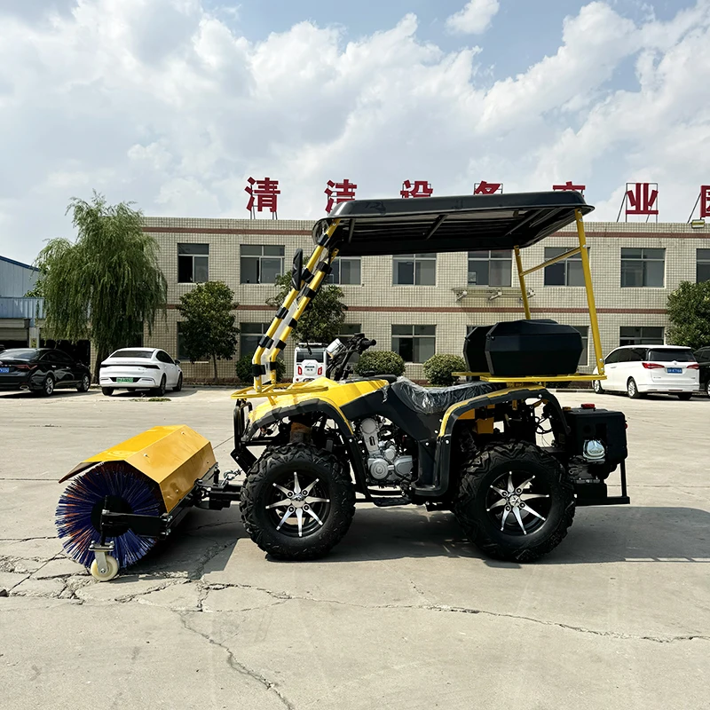 Multifunction Fully Enclosed Snow Plow Truck Four-Wheeled Driving Snow Sweeper Snow Removal Vehicle