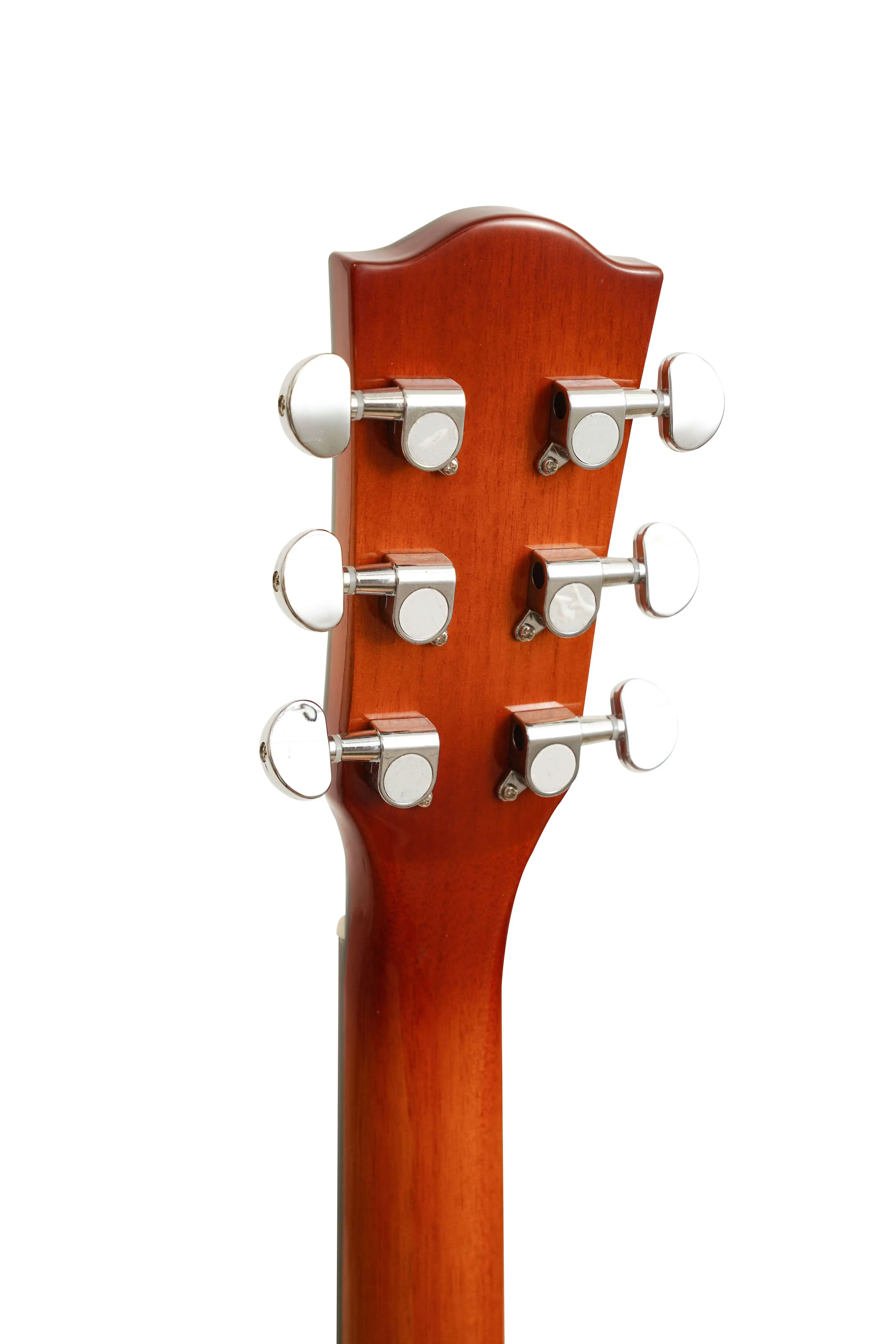 Semi acoustic guitar solid spruce wood acoustic guitar with EQ for playing