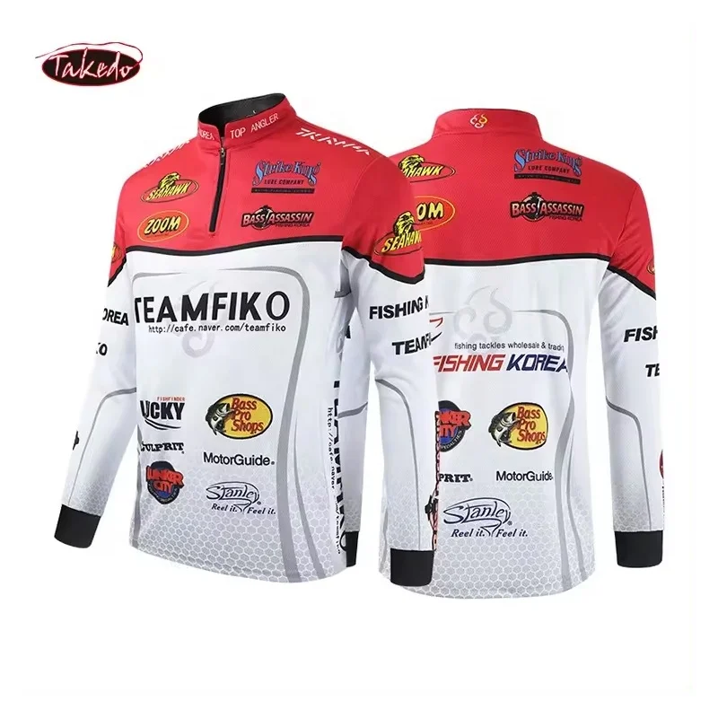 TAKEDO L1301 новый дизайн UPF 50 Быстросохнущий дышащий рыболовный костюм с длинными рукавами индивидуальный рыболовная одежда мужская водонепроницаемая