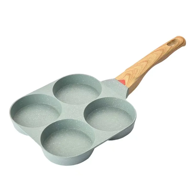 Factory Wholesale 4 Hole Egg Frying Pan Medical Stone Breakfast Saute Pan Pancake Non Stick 3 in 1Steak Pan for Frying Hambur