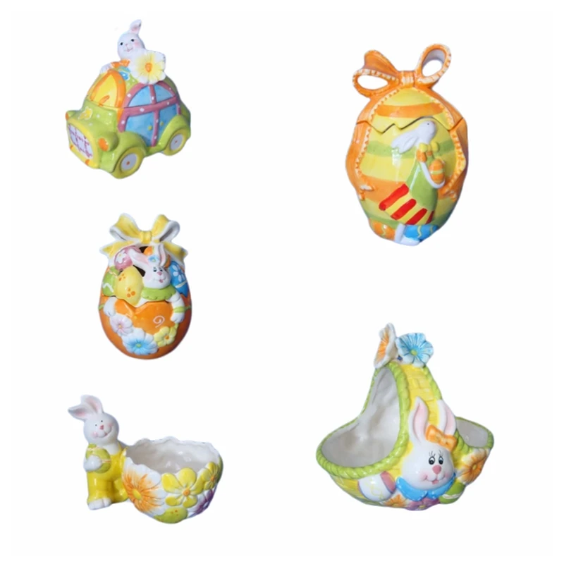 Easter decoration other candle holders rabbit candle holder egg animal home party decoration unique resin candlestick ornaments