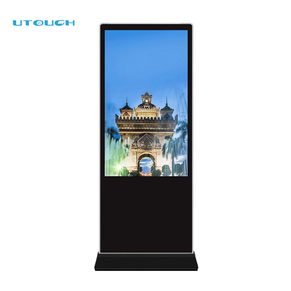stand alone kiosk totem wifi lcd 43inch touch screen floor standing advertising display