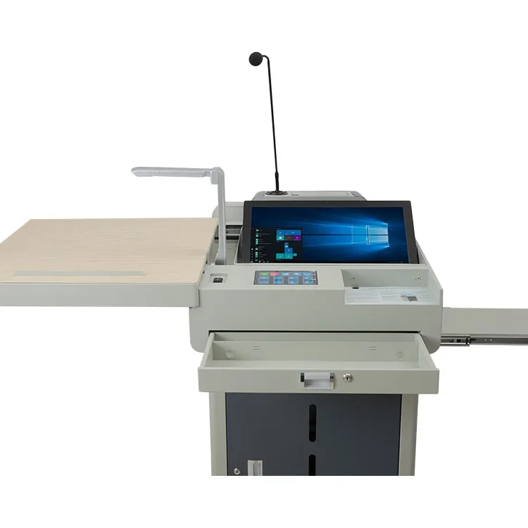 Conference room Speaker and Amplifier Visualizer controller integrated Multimedia Smart Lectern