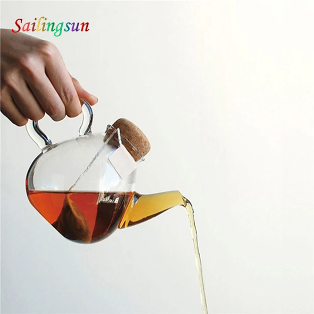 mini size japanese handmade borosilicate thermo glass tea infusion pot