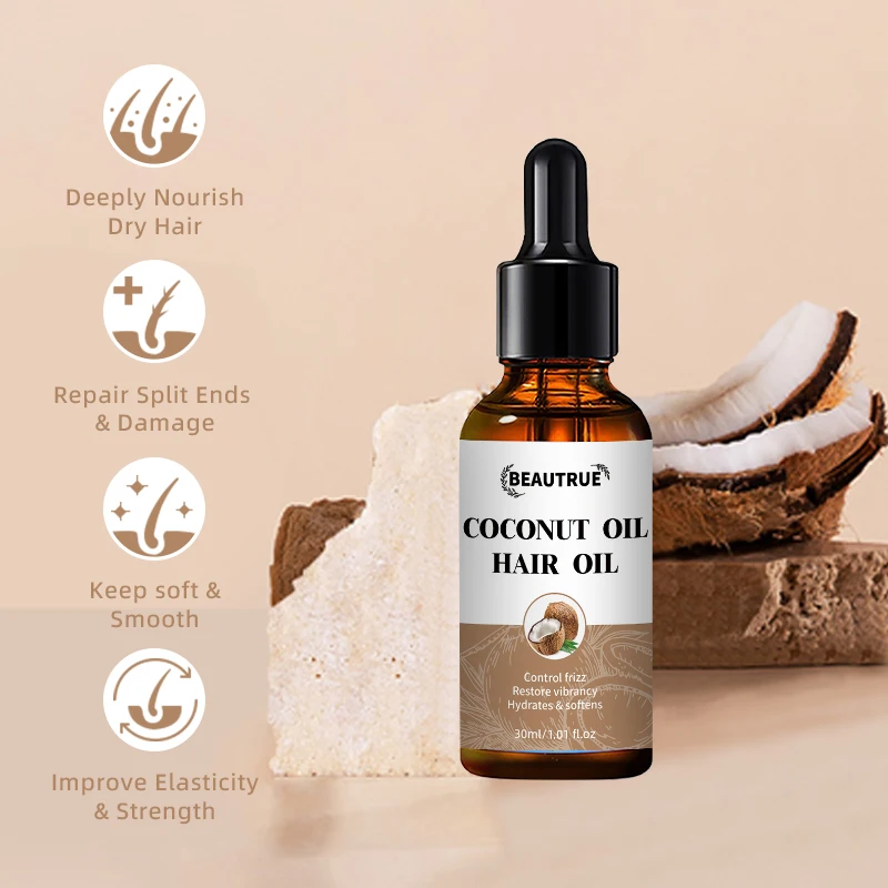 Wholesale Virgin Hair Care Oil Coconut Hair Care Repairing Damaged Scalp Essential Oil Smoothing Hair