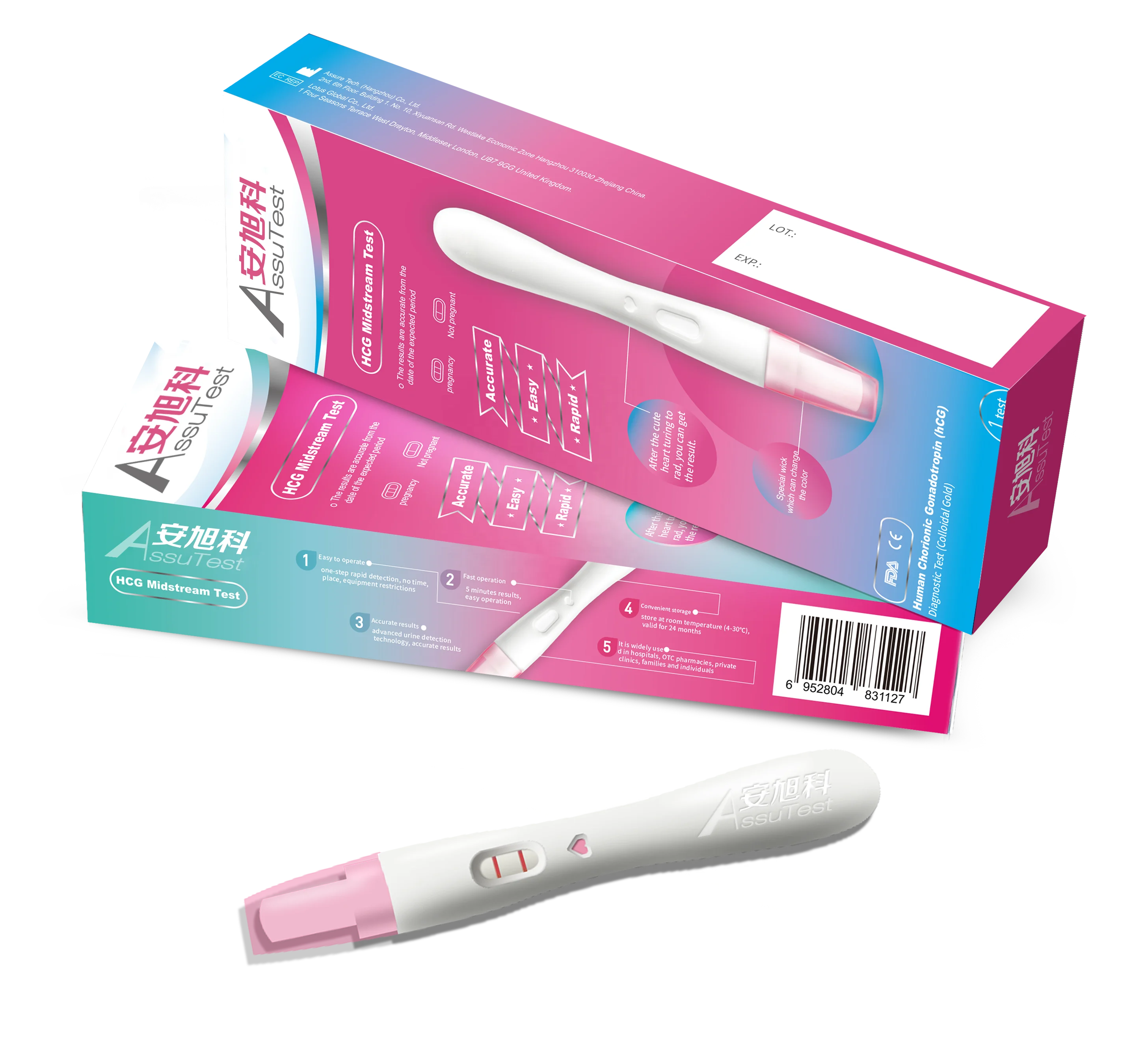 Один шаг Цифровой точный ХГЧ, тест на беременность, бумажная карточка ручка ХГЧ, тест