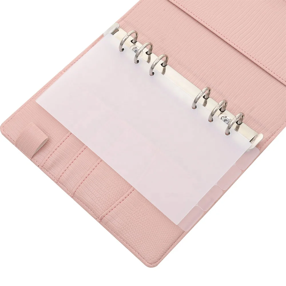 A6 Binder Plastic Index Dividers with 5 Tabs at Top for 6 Ring Bound Personal Planner as Page Separator/Dashboard