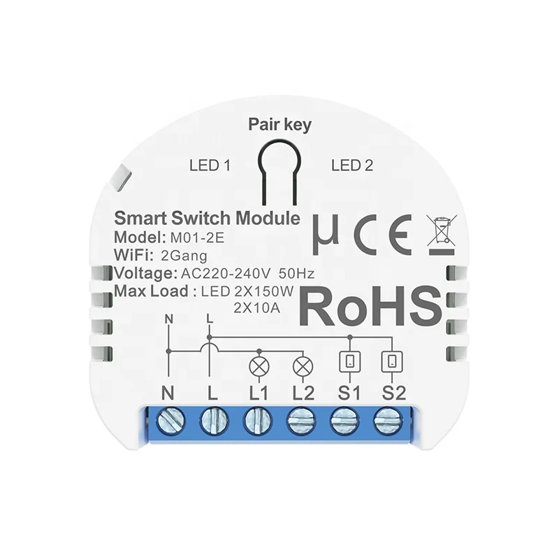 Amazon alexa switch module 2gang zigbee Switch Module with energy