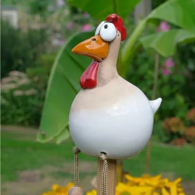 
Chicken Decoration Garden Ornaments Animal Figurine Ornament Resin Chicken Outdoor Garden Backyard Lawn Garden Sculptures 