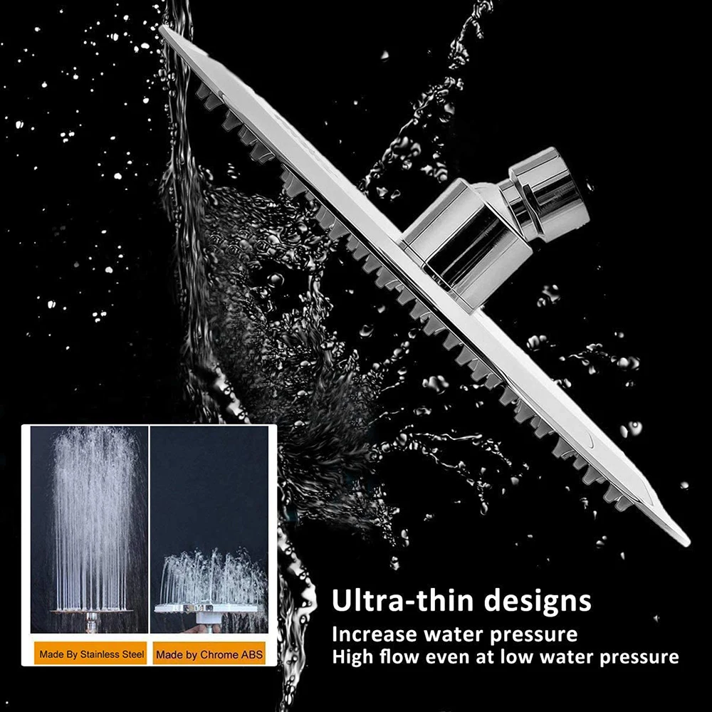 Awesome Shower Experience Ultra-thin Design High Pressure 8 Inch 304 Steel Rainfall Rain Showerhead