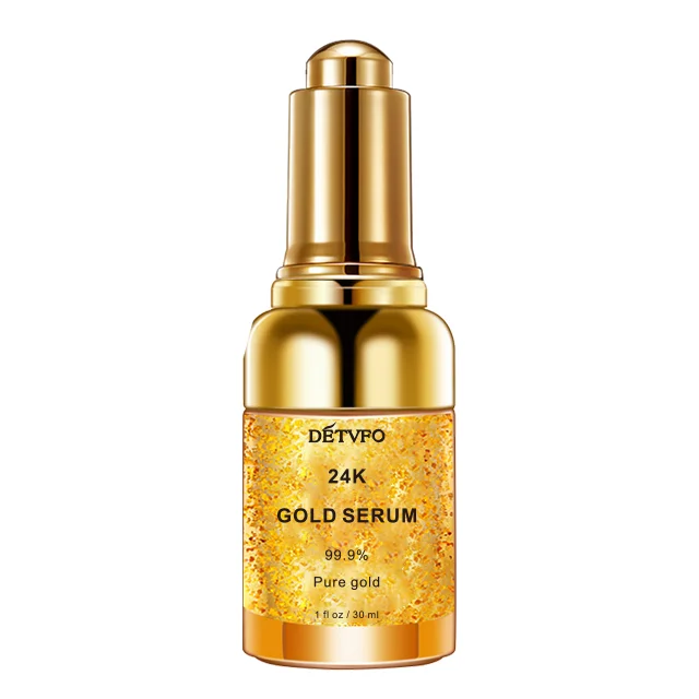 Custom logo 24k gold essence anti wrinkle vitamin C serum