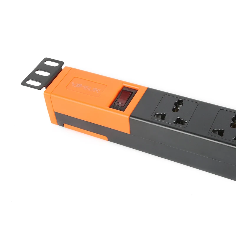 Universal 6 Ways 1U 1.5U Power Distribution Unit PDU with Rotatory Hanging Panel for Server