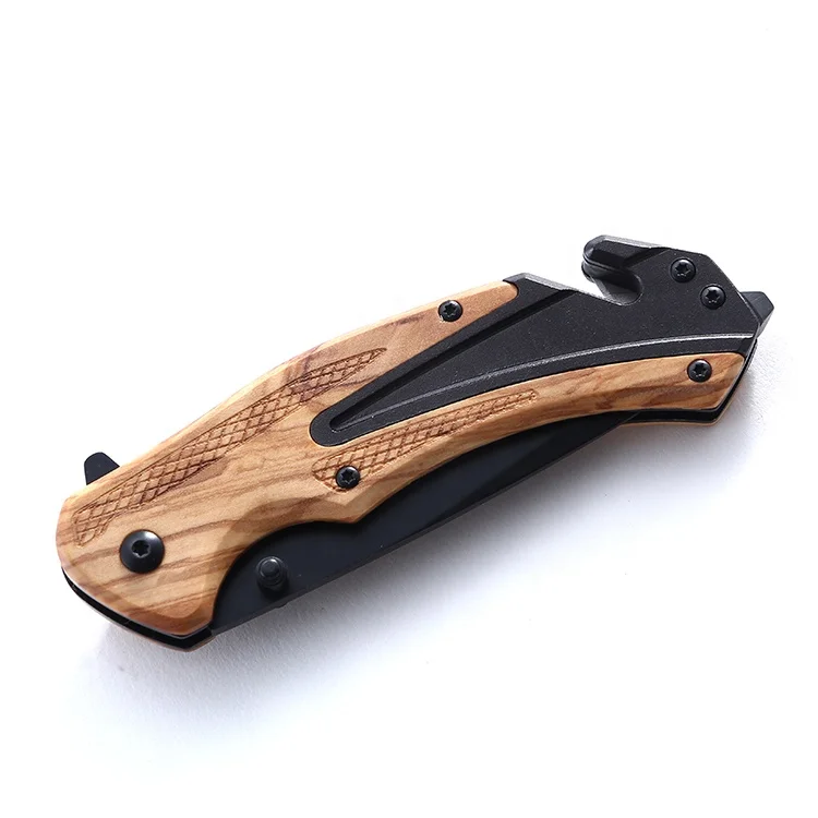 wholesale Zebra wood survival hunting camping bering knife knife