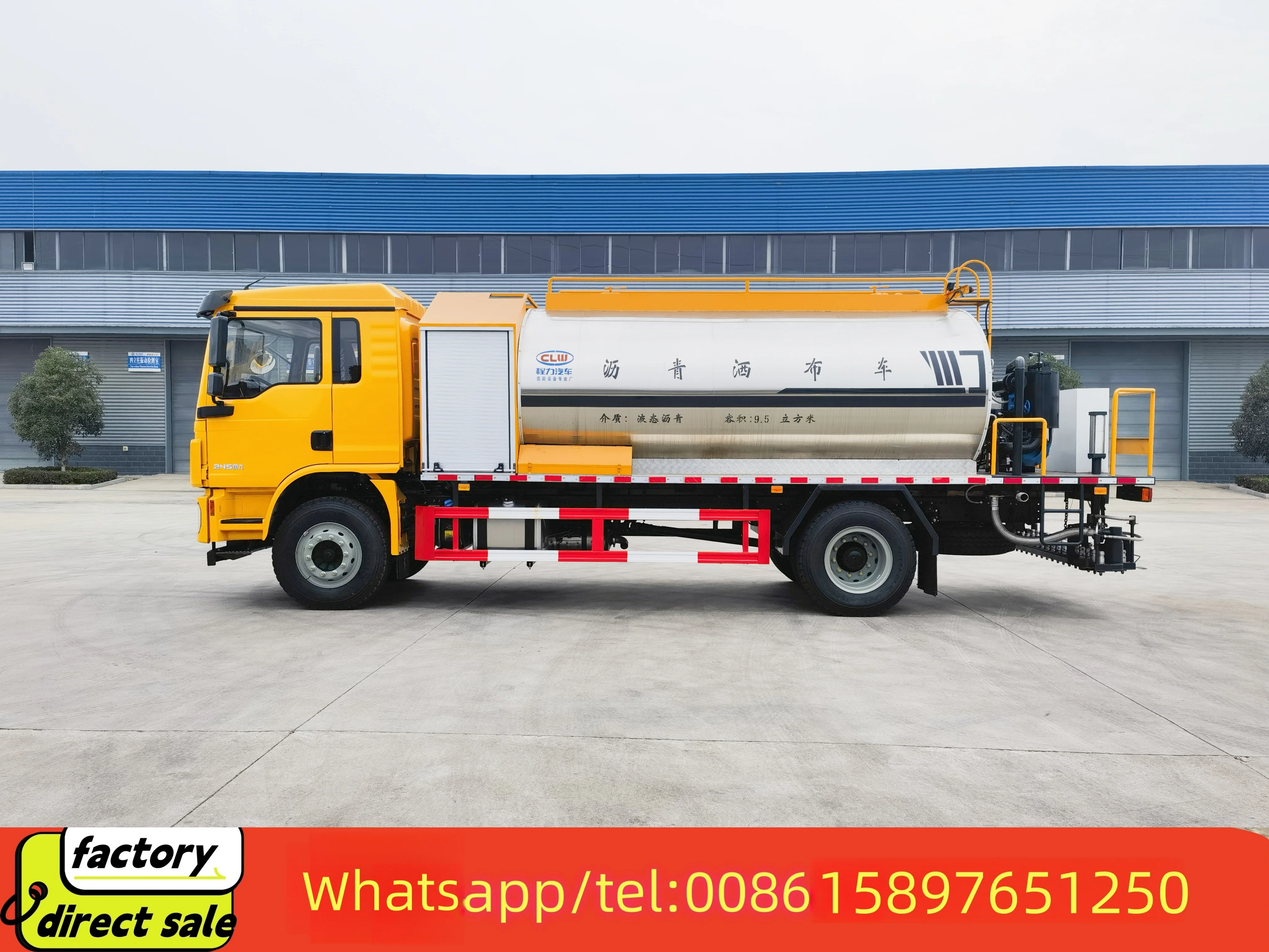 Shacman 4*2 245hp 12000 Liters 10 Ton Asphalt Distributor Truck for Asphalt Road Paving