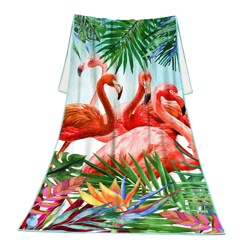 Huiyi Cheap big low price pool towels sand resistant beach towels Factory direct sale custom beach microfiber towel with logo