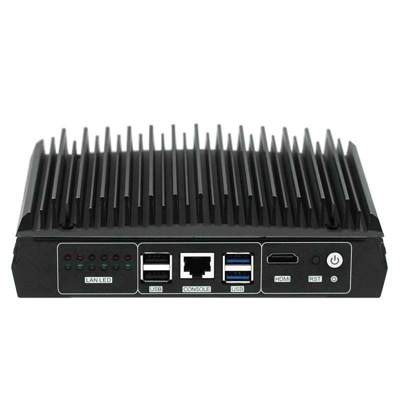 Intel 4th 5th pfsense firewall route embedded fanless mini box pc with 6 lan