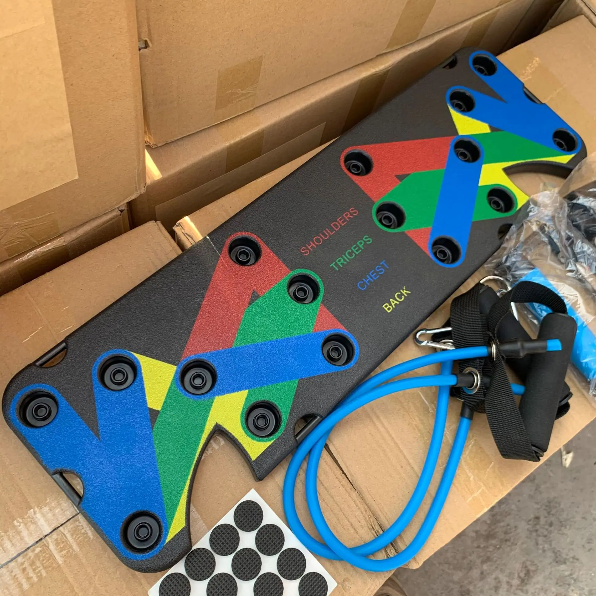 9 in 1 fitness foldable power press push-ups board push up rack board system push up board with Tension Rope