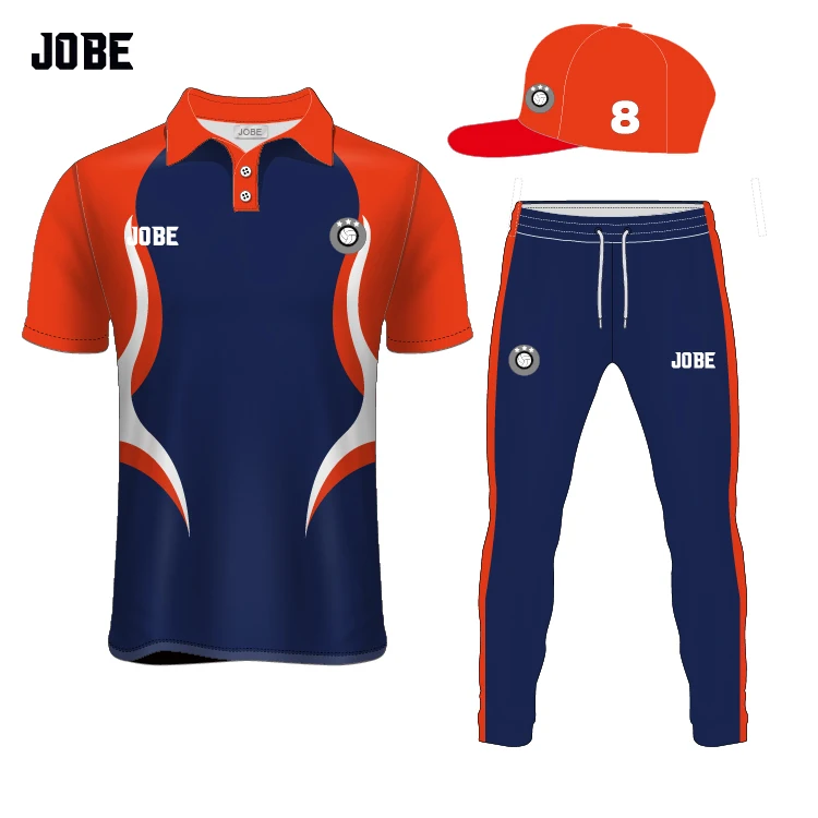 austrialan men high quality white cricket uniforms print black custom sublimation cricket uniform