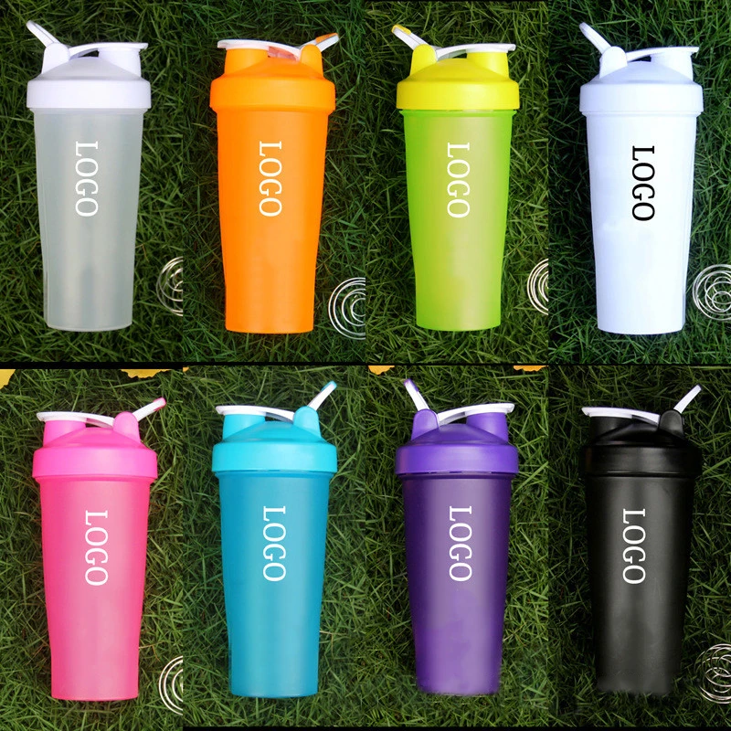 Custom Logo 20 oz Wholesale Eco Friendly BPA Free Protein Powder Shaker Bottle Cup with Mixed Steel Ball in the Gym