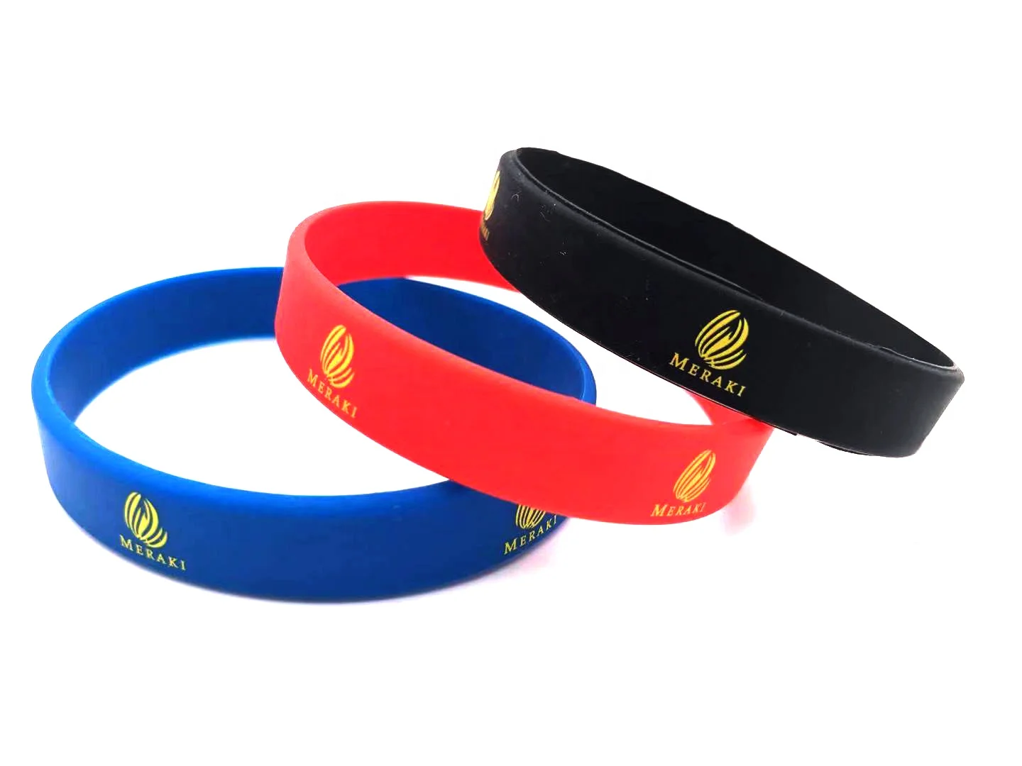Custom night runner ring printed word glow-in-the-dark silicone bracelet luminous silk screen fluorescent rubber wrist strap