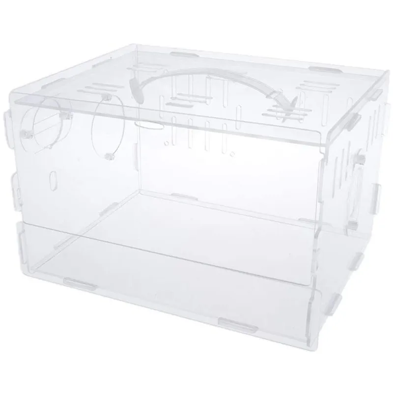 YAGELI оптом Изготовленный На Заказ Прозрачный Акриловый убийца комаров мышь обитания дом Акриловые мелких домашних животных клетка