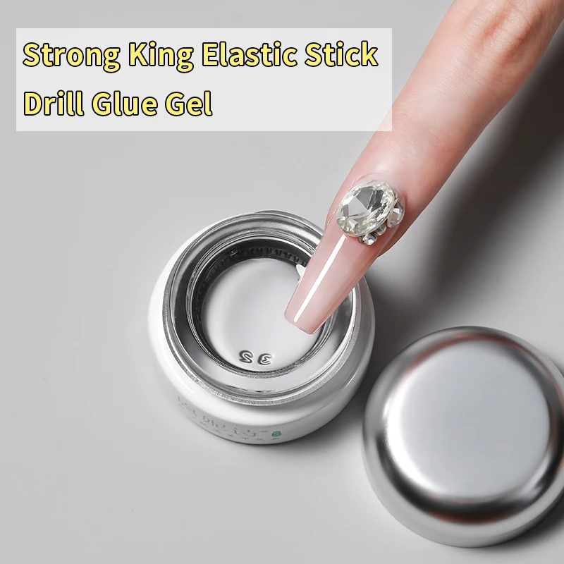 Wholesale 8g Reinforce Solid Nail Glue Gel and UV Rhinestone Nail Glue 3d Nail Decoration Glue
