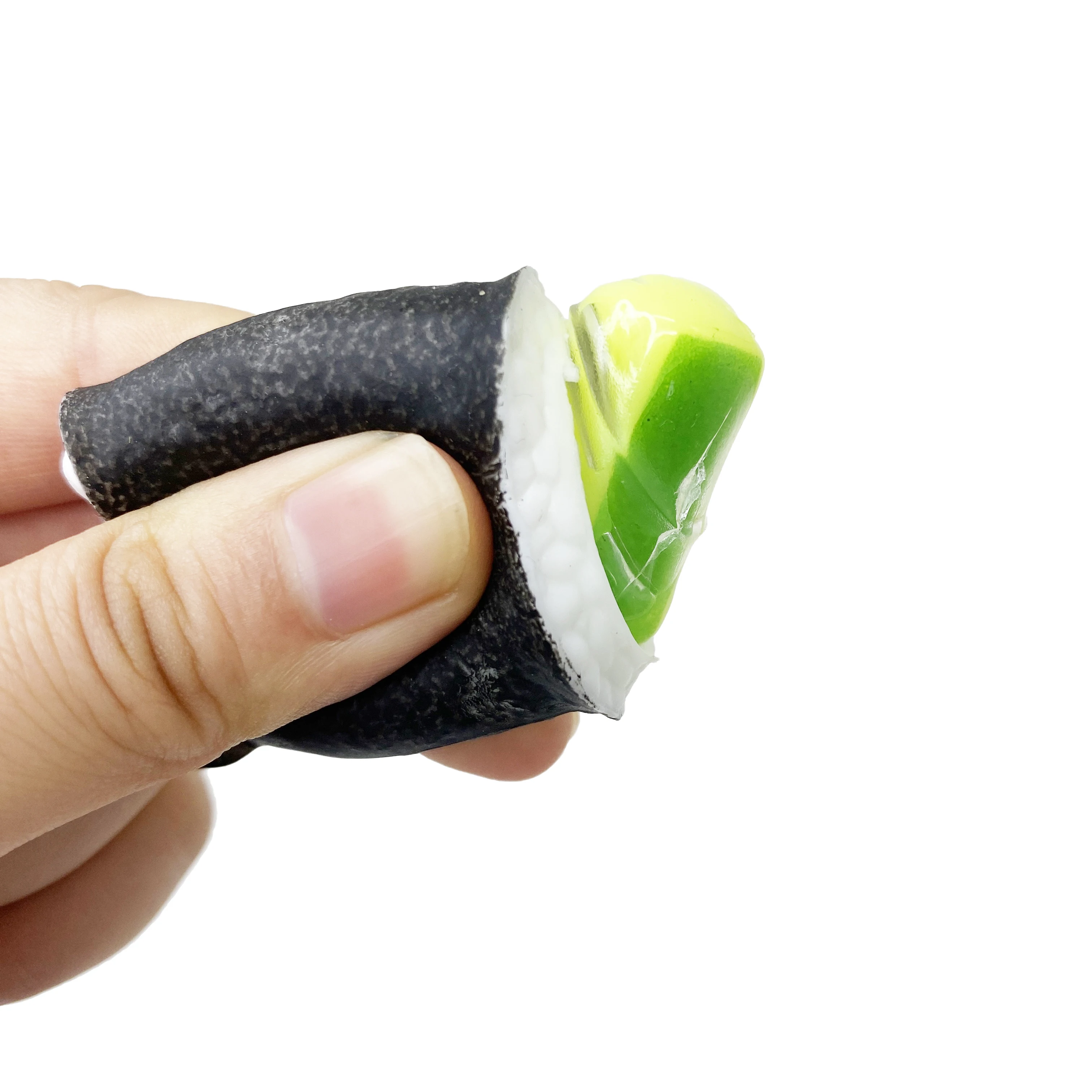 Hot Seller TPR Fidgets Toys Sushi Pop Squeeze Rubber Sushi Squishy Stress Keychain Toys