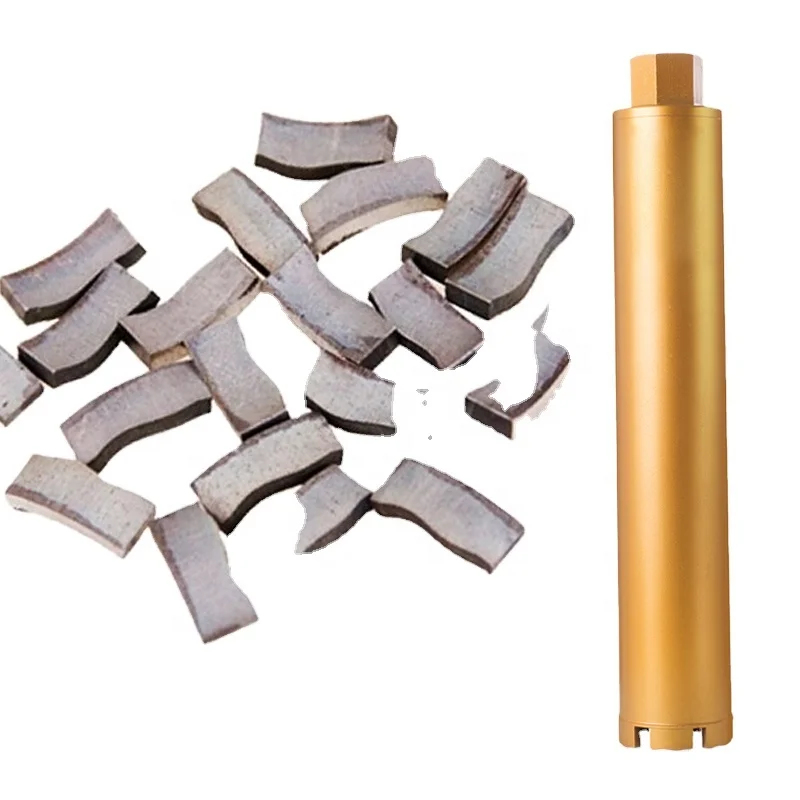 Popular High Frequency Copper Welding Tooth Concrete Hole Drill Bits for Concrete Road with Two Rebar  of 2mm