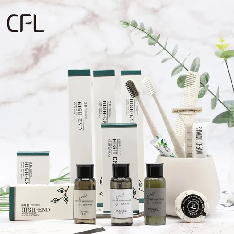 Custom Luxury Disposable Hotel Bathroom Supplies Guest Amenity Kit Travel Portable Toiletry Set