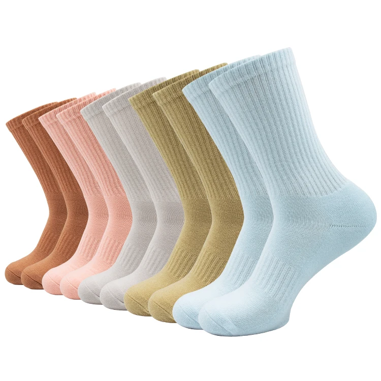 manufacturer bulk high black solid color custom cotton hemp organic bamboo fibre calf crew dress striped men socks