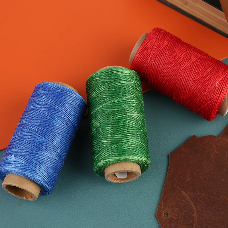 Flat Waxed Sewing Line Thickness Thread Leather Waxed Cord For Leather Craft Hand Threads