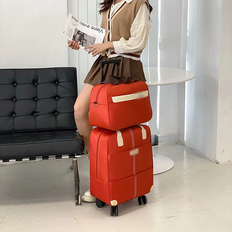 Pailox Trolley Rolling Suitcase 2 in 1 Travel bag weekend Carry On Wheeled Duffle Bag Sets with 4 wheels for short travel trip