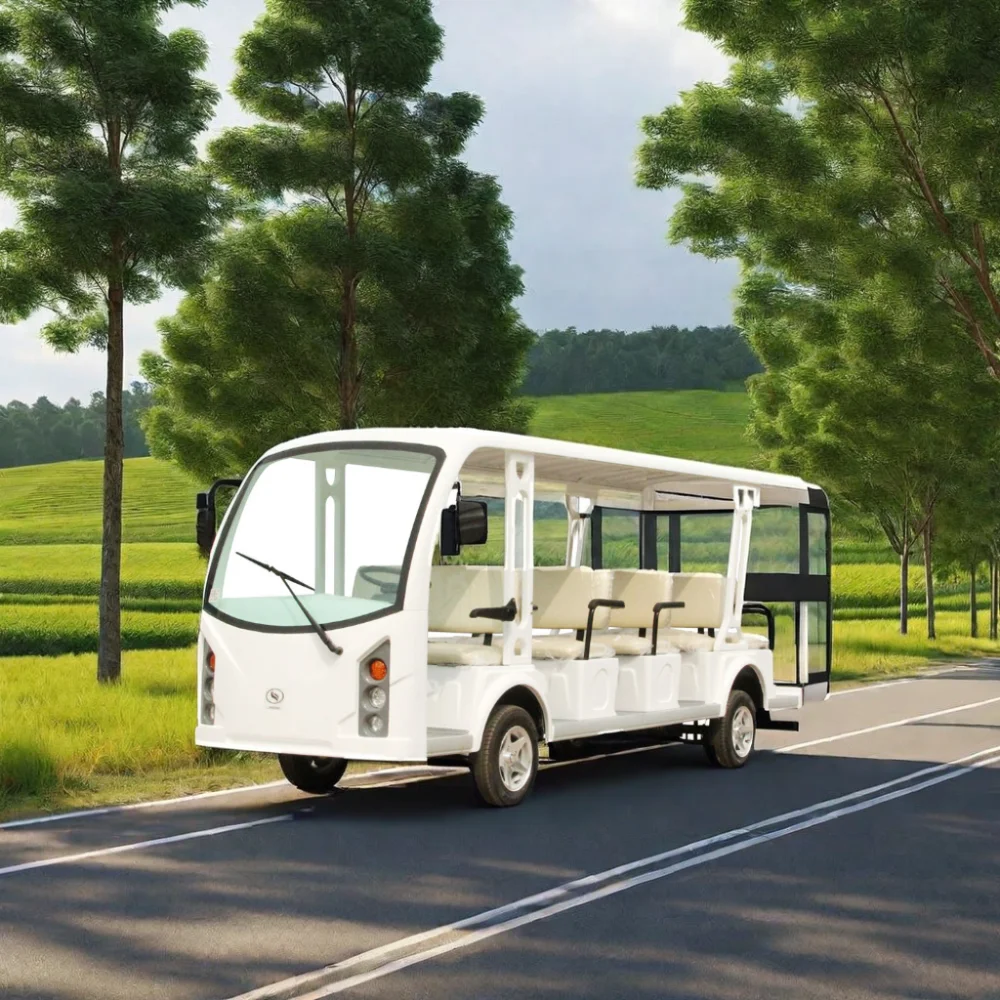 Hot Selling 14 Seater Electric Sightseeing Car With Ce Certificate Tourist Vehicle Electric Shuttle Bus For Sale