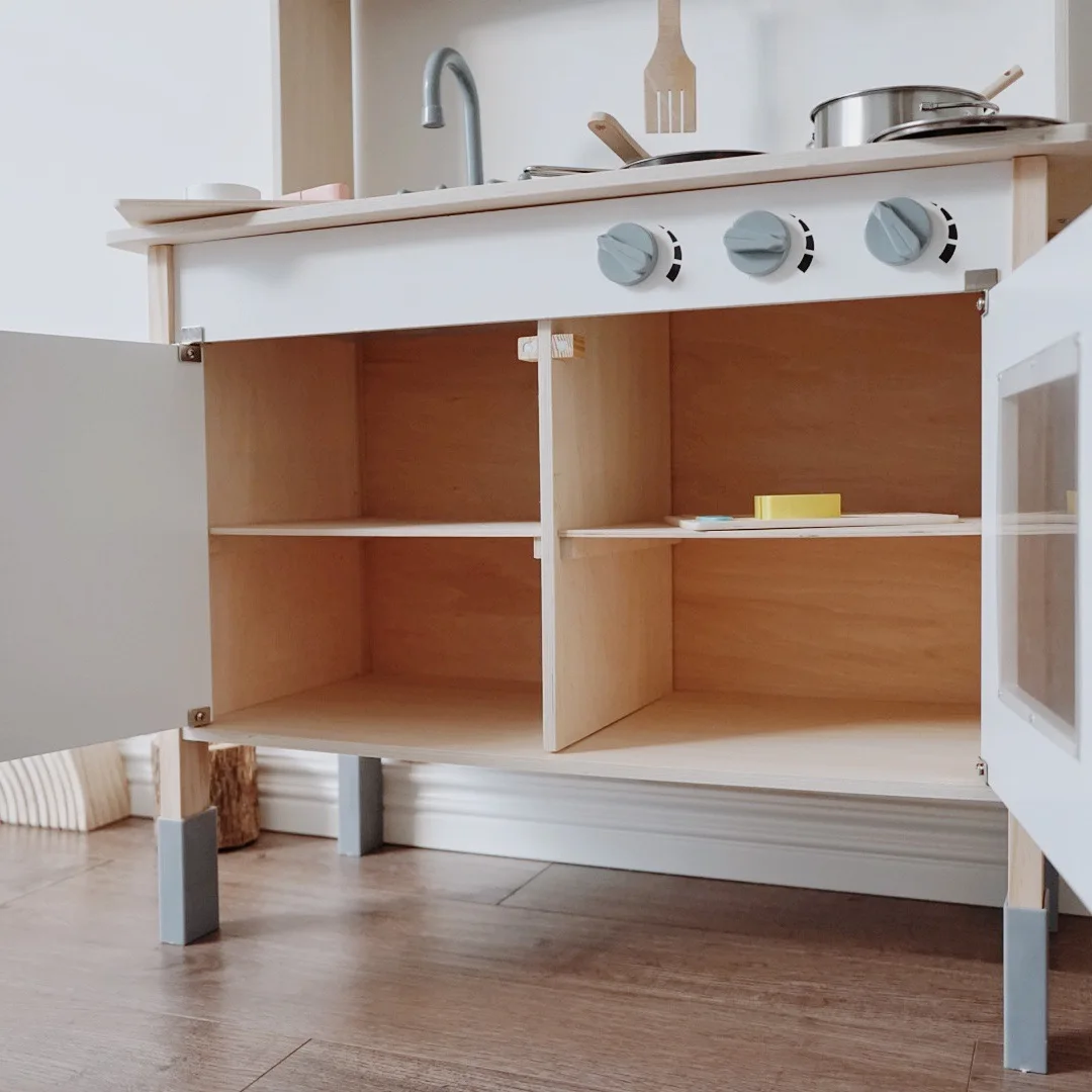 Funny wooden kitchen whole set for house play royal  kitchen cooking set stove large modern kitchen toy