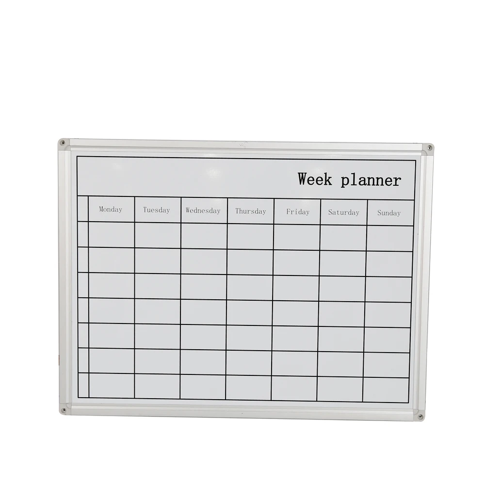 White Schedule Week Planner Board
