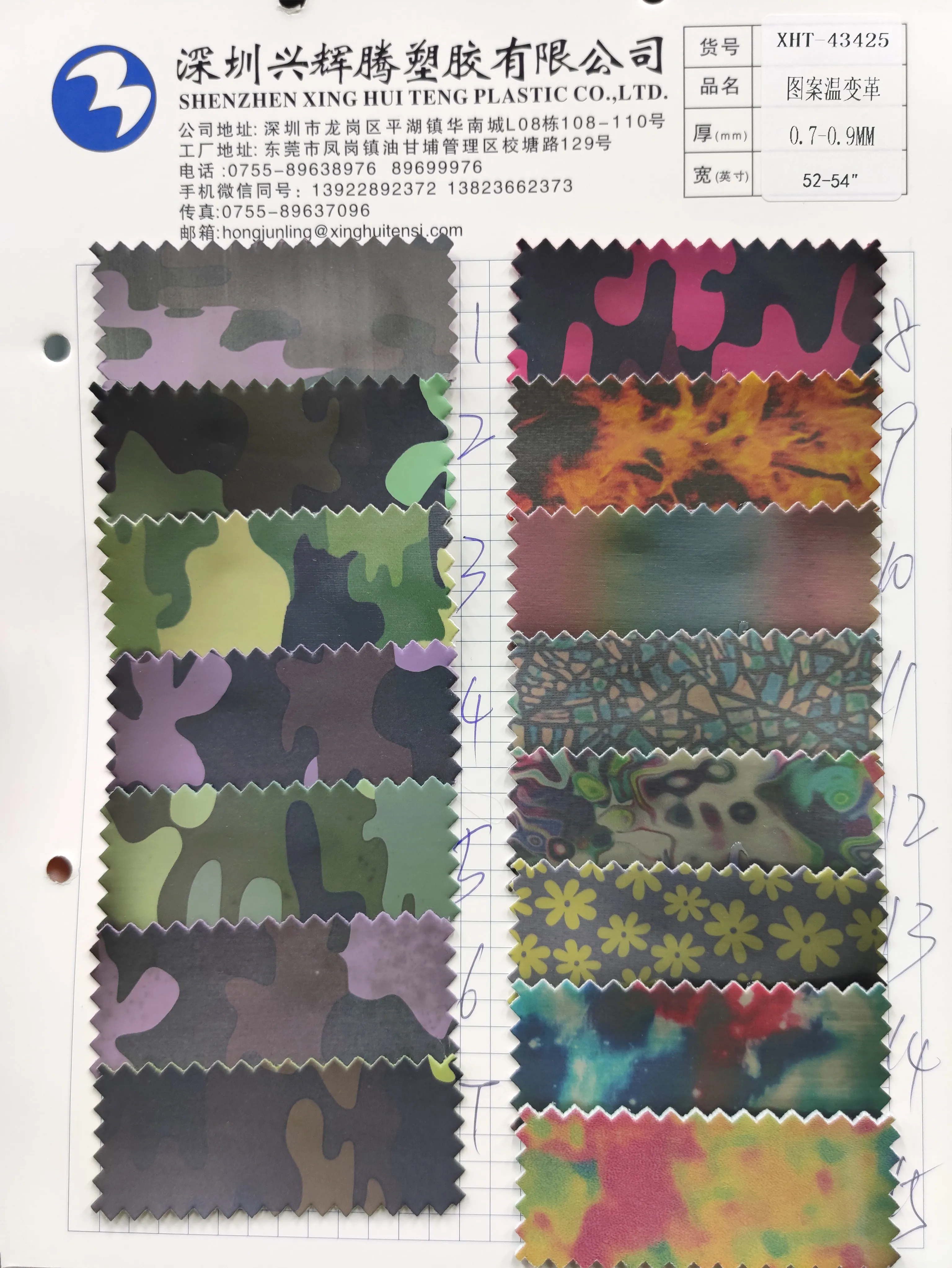 Горячая Распродажа, меняющая цвет камуфляжная абстрактная термостойкая ткань из искусственной кожи для изготовления сумок/обуви/поделок