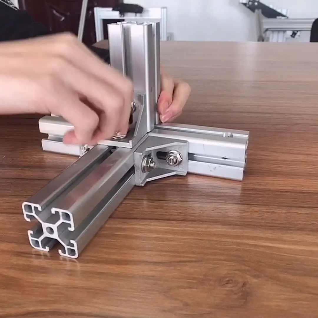 6063 Aluminum Extruded Wholesale Aluminum T Slot ProfileFor Automated Machine Shelf