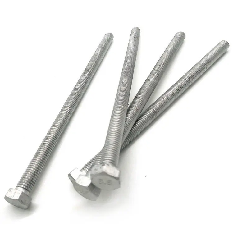Hot-dip galvanized bolts photovoltaic wind power special outer hexagonal head bolts with washers and nuts