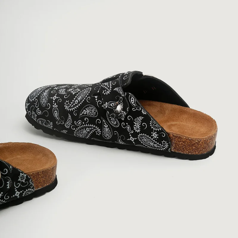 High Quality fashion brand design black mule clog wooden Shoes For Women