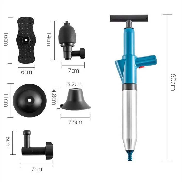 bathroom tools products multifunction vacuum toilet pipe unclog sewer dredge air drain plunger blaster silicone