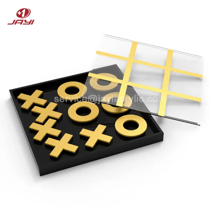 JAYI Factory Custom Acrylic XO Game Decoration Crystal Chessboard Tic Tac
