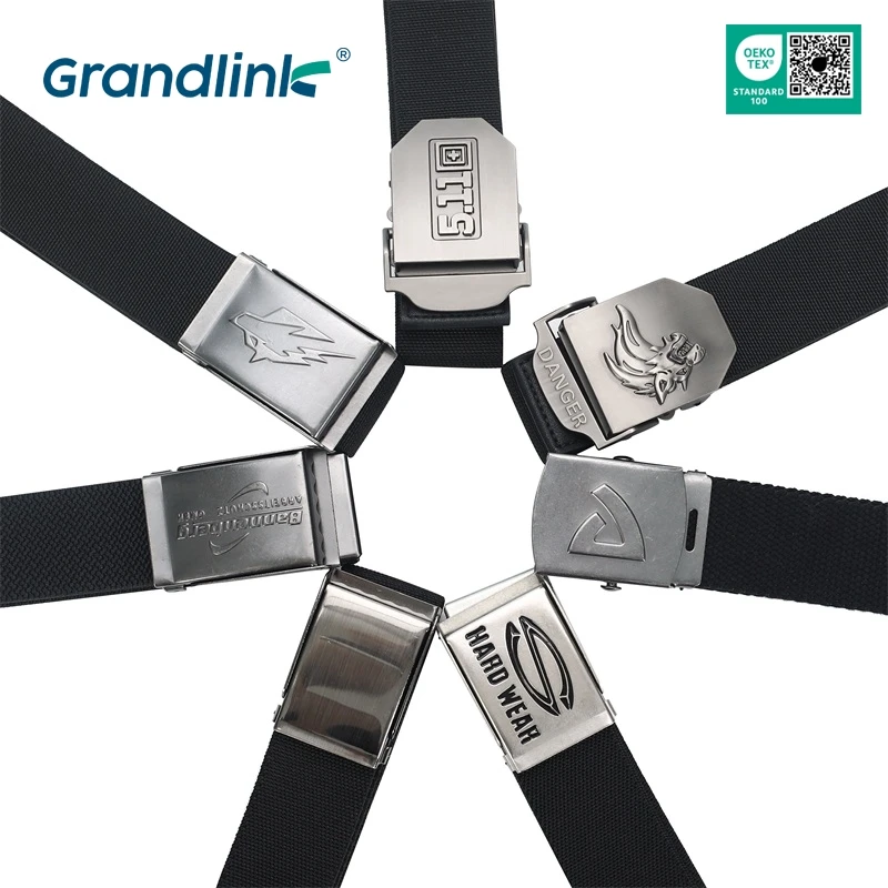 Custom High Quality Strap Automatic Buckle Nylon Belt Male Tactical Waist Belt Men Mil Canvas Fabric Belts